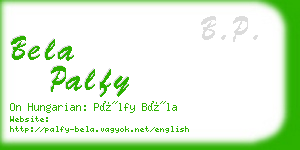bela palfy business card